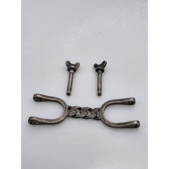 VINTAGE ON OF THE KIND ITALY STERLING SILVER 925 HORSESHOE BIT KEY CHAIN RING - Picture 7 of 16